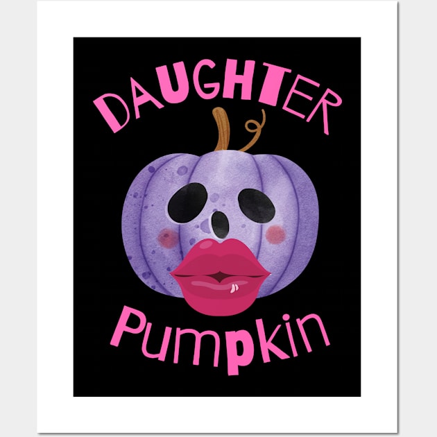 DAUGHTER PUMPKIN - Funny Halloween Pumpkin Head | Halloween Costume Wall Art by Cosmic Story Designer